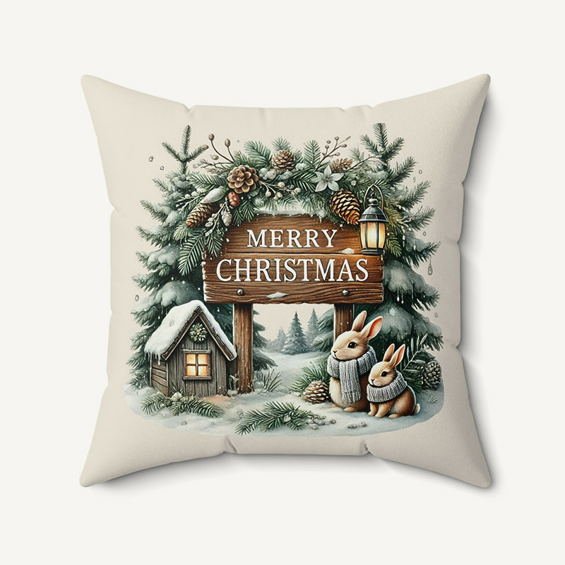 Merry Christmas Vintage Pillow 3_1