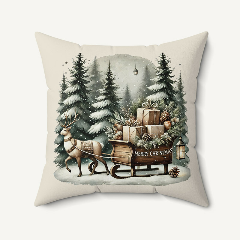 Merry Christmas Vintage Pillow 8_1