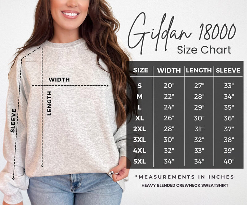 Sweatshirt Size Chart