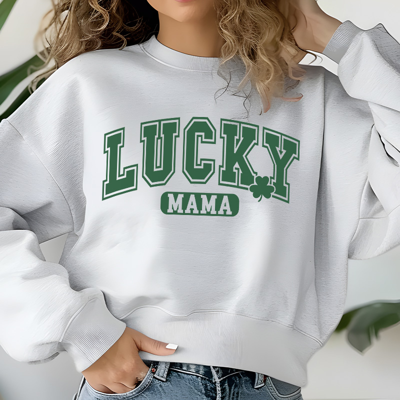 Lucky Mama Sweatshirt, Cozy St. Patrick’s Day Pullover for Moms